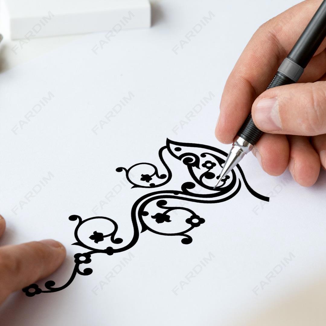 وکتور طرح نگاره گل و مرغ کد A132445